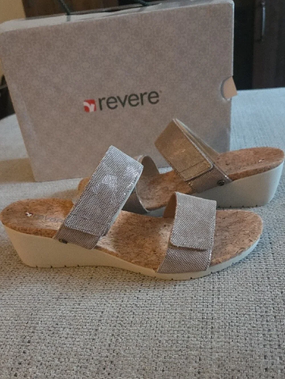 Revere Sorrento Champagne Angle  Sandles